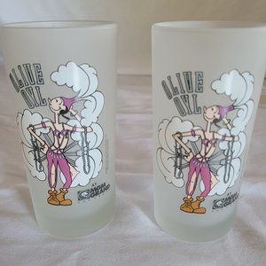 Olive Oyl at MGM Grand Las Vegas 1993 Frosted Glasses